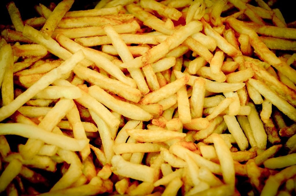 french fries, eating, fastfood